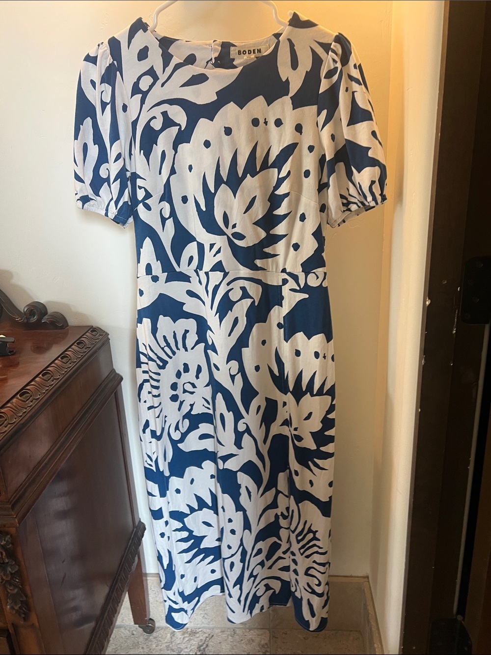 Boden back detail jersey midi dress